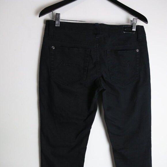 Dollhouse Vintage 80s Classic Straight Leg Jet Black Jeans Pants Size 5 - Picture 8 of 9